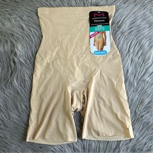 Maidenform Flexees Shapewear Womens Size Small Beige High Waist Thigh‎ Slimmer